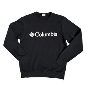 Columbia Sportswear Logo Pullover Crewneck Sweatshirt Men Sz Medium Black White